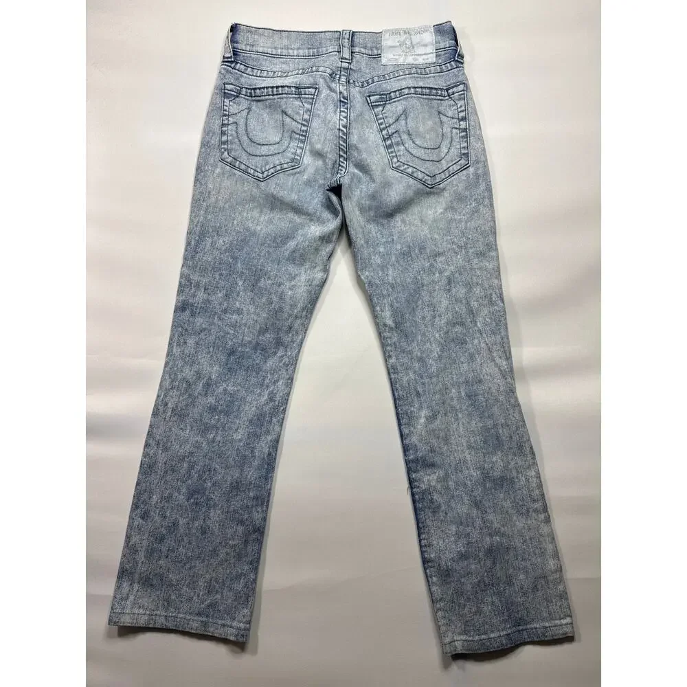 True Religion Men's Ricky Relaxed Straight Leg Blue Denim Jeans - 29 (29x28.5)